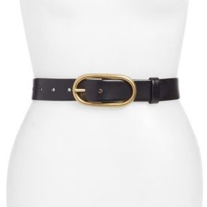 NWOT Anthropologie Black Leather Belt Sz 3X